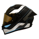 CASCO INTEGRAL SPARTAN FENIX ORK NEGRO AZUL MATE 