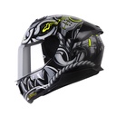 CASCO INTEGRAL LS2 808 DOBLE VISOR STREAM II SAMURAI GRIS AMARILLO BRILLO