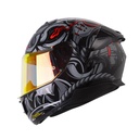 CASCO INTEGRAL LS2 808 DOBLE VISOR STREAM II SAMURAI GRIS ROJO BRILLO