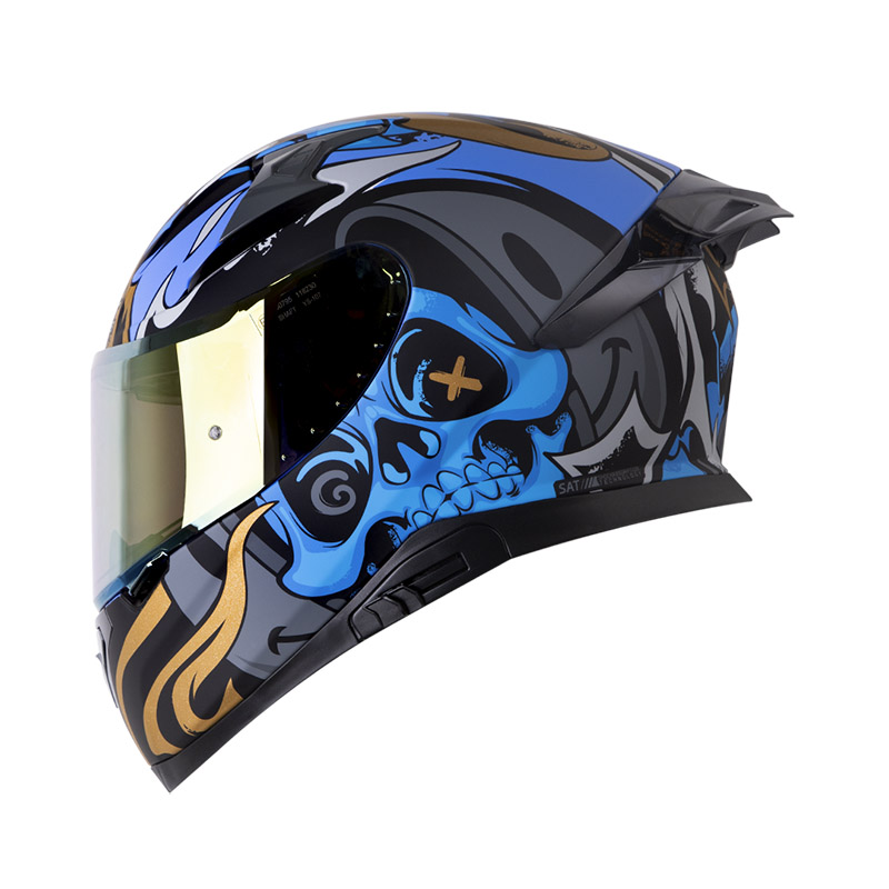 CASCO INTEGRAL SHAFT PRO 612 INSIDE SOUL AZUL GRIS MATE