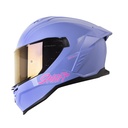 CASCO INTEGRAL SHAFT 598GTR SOLID AZUL CLARO FUCSIA BRILLO
