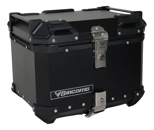 MALETERO DE ALUMINIO GIACOMO 65 LITROS NEGRO