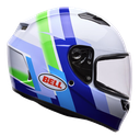 CASCO INTEGRAL BELL QUALIFIER VIBE AZUL BLANCO BRILLO