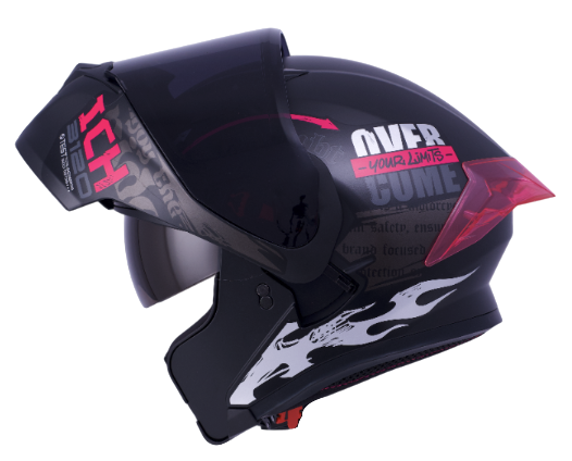 CASCO ABATIBLE ICH 3120 DOBLE VISOR RANDOME V2 NEGRO FUCSIA MATE VISOR NEGRO