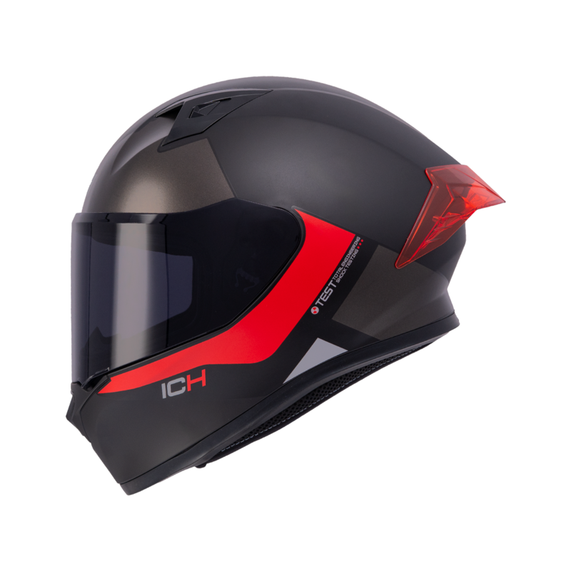 CASCO INTEGRAL ICH 503 KENDRY NEGRO ROJO MATE VISOR NEGRO