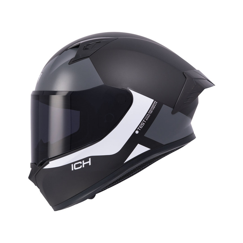 CASCO INTEGRAL ICH 503 KENDRY NEGRO BLANCO MATE VISOR NEGRO