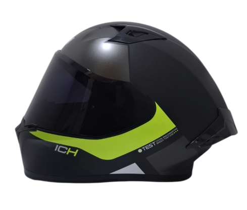CASCO INTEGRAL ICH 503 KENDRY NEGRO AMARILLO MATE VISOR NEGRO