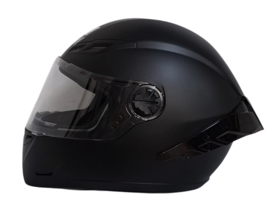 CASCO INTEGRAL ICH 501SP SOLID NEGRO MATE VISOR TRANSPARENTE ALERON NUEVO