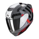 CASCO INTEGRAL SCORPION EXO-391 AROK GRIS ROJO NEGRO BRILLO