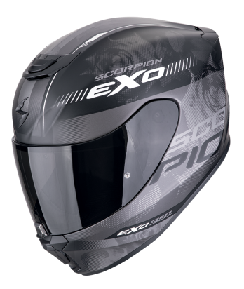 CASCO INTEGRAL SCORPION EXO-391 AVA NEGRO SILVER MATE