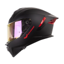 CASCO INTEGRAL SHAFT PRO 609 DOBLE VISOR VENOM SOLID NEGRO ROJO MATE