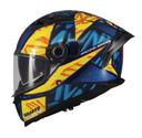 CASCO INTEGRAL MT FF128 DOBLE VISOR BRAKER FURY C17 AMARILLO AZUL BRILLO