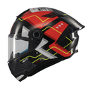 CASCO INTEGRAL MT FF106B TARGO S BRIK C5 NEGRO ROJO BRILLO