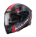 CASCO INTEGRAL CABERG AVALON X OPTIC DOBLE VISOR NEGRO GRIS ROJO MATE