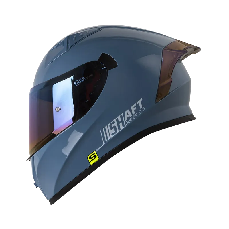 CASCO INTEGRAL SHAFT 526SP EVO SOLID AZUL GRIS CLARO BRILLO