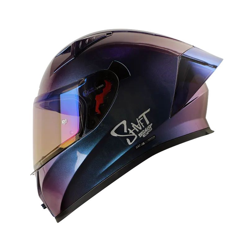 CASCO INTEGRAL SHAFT 526SP EVO SOLID CAMALEON SILVER BRILLO SPOILER NUEVO