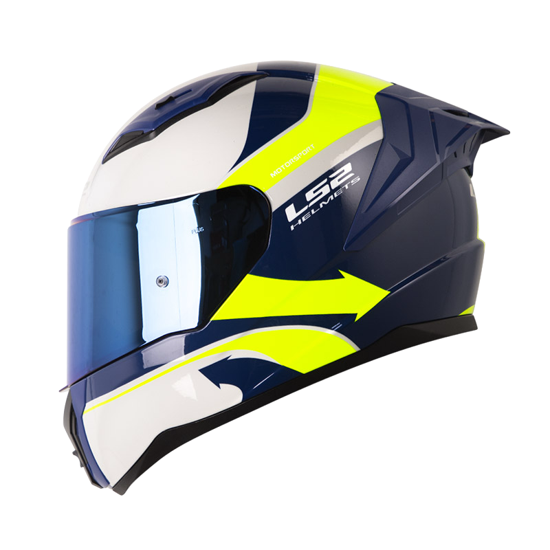 CASCO INTEGRAL LS2 810 VISION GRIS CLARO AMARILLO BRILLO
