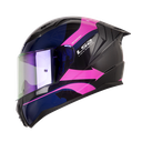 CASCO INTEGRAL LS2 810 VISION AZUL OSCURO FUCSIA BRILLO