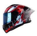 CASCO INTEGRAL SHAFT 596SP TIAMAT NEGRO ROJO BRILLO