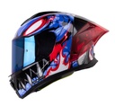 CASCO INTEGRAL SHAFT 596SP TIAMAT NEGRO AZUL CLARO BRILLO