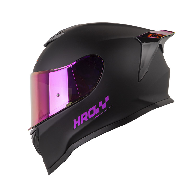 CASCO INTEGRAL HRO 506SP SOLID NEGRO MORADO MATE ALERON MORADO