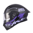 CASCO ABATIBLE ICH 3120 DOBLE VISOR RANDOME V2 NEGRO MORADO CLARO MATE VISOR TRANSPARENTE