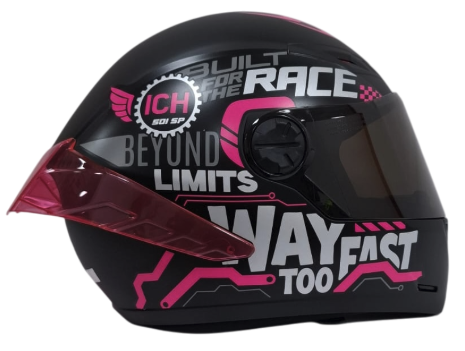 CASCO INTEGRAL ICH 501SP RIDABYTE NEGRO FUCSIA MATE VISOR NEGRO