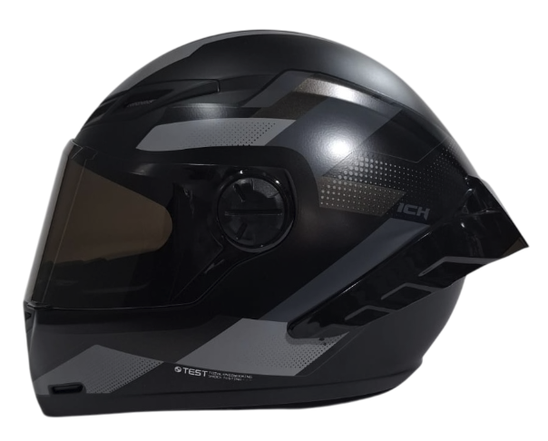CASCO INTEGRAL ICH 501SP RUUBIR NEGRO GRIS OSCURO MATE VISOR NEGRO