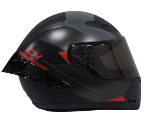 CASCO INTEGRAL ICH 501SP JUNE NEGRO ROJO MATE VISOR NEGRO