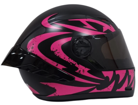 CASCO INTEGRAL ICH 501SP TRIBAL NEGRO FUCSIA MATE VISOR NEGRO