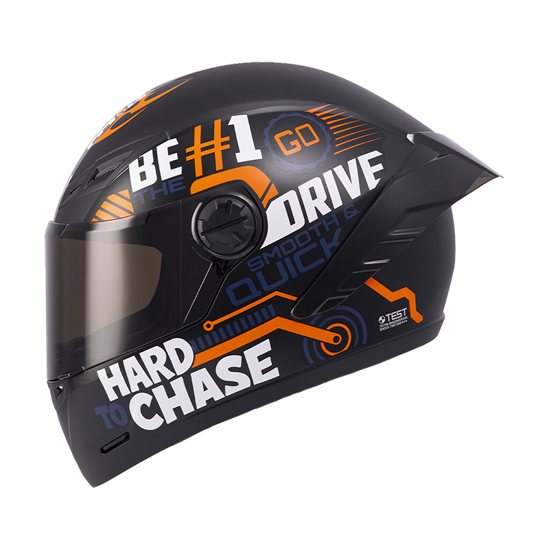 CASCO INTEGRAL ICH 501SP RIDABYTE NEGRO NARANJA MATE VISOR NEGRO