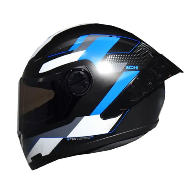 CASCO INTEGRAL ICH 501SP RUUBIR NEGRO AZUL MATE VISOR NEGRO
