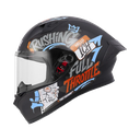 CASCO INTEGRAL ICH 503 SCRAPS NEGRO NARANJA MATE VISOR TRANSPARENTE