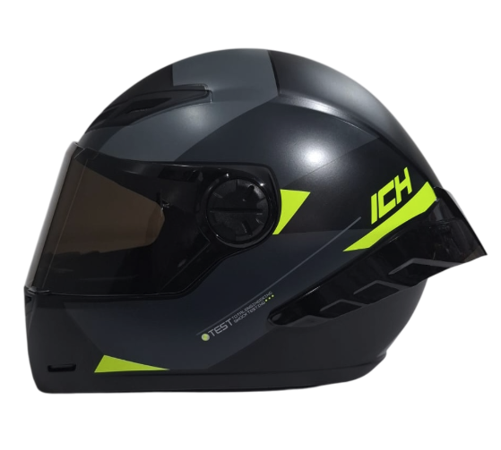 CASCO INTEGRAL ICH 501SP JUNE NEGRO AMARILLO MATE VISOR NEGRO