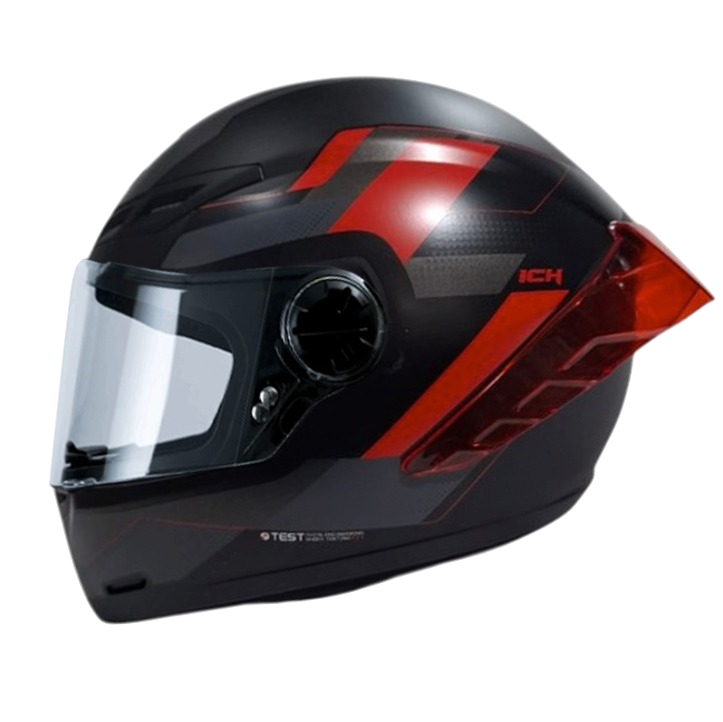 CASCO INTEGRAL ICH 501SP RUUBIR NEGRO ROJO MATE VISOR TRANSPARENTE
