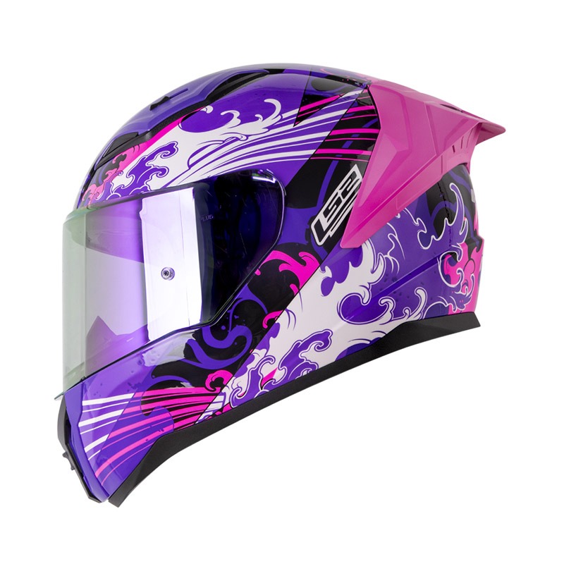 CASCO INTEGRAL LS2 810 KAME MORADO MORADO BRILLO
