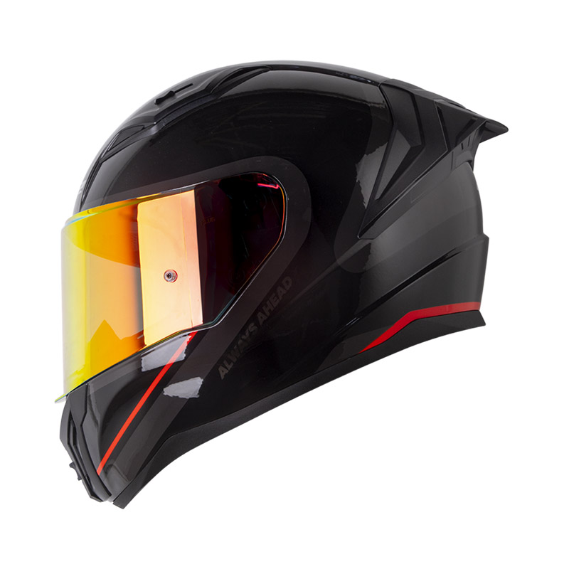 CASCO INTEGRAL LS2 810 ANGLE NEGRO ROJO BRILLO