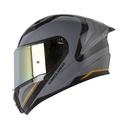 CASCO INTEGRAL LS2 810 ANGLE GRIS OSCURO DORADO BRILLO