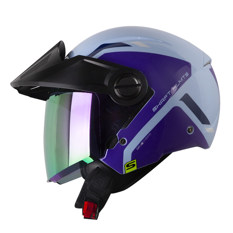 CASCO ABIERTO SHAFT 212 ONER AZUL CLARO BLANCO BRILLO