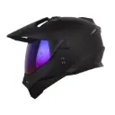 CASCO MULTIPROPOSITO HRO MX330 DOBLE VISOR SOLID NEGRO GRIS OSCURO MATE