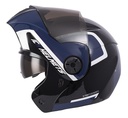 CASCO ABATIBLE ICH 3110 DOBLE VISOR XPACER NEGRO AZUL OSCURO BRILLO VISOR NEGRO