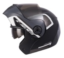CASCO ABATIBLE ICH 3110 DOBLE VISOR XPACER NEGRO GRIS OSCURO MATE VISOR NEGRO