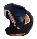 CASCO ABATIBLE ICH 3110 DOBLE VISOR XPACER NEGRO NARANJA MATE VISOR AZUL