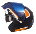 CASCO ABATIBLE ICH 3110 DOBLE VISOR XPACER NEGRO NARANJA MATE VISOR AZUL