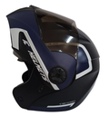 CASCO ABATIBLE ICH 3110 DOBLE VISOR XPACER NEGRO AZUL OSCURO MATE VISOR NEGRO
