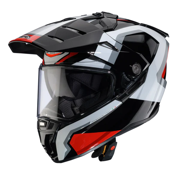 CASCO MULTIPROPOSITO CABERG TANAMI SCRAM NEGRO ROJO BLANCO BRILLO (S)