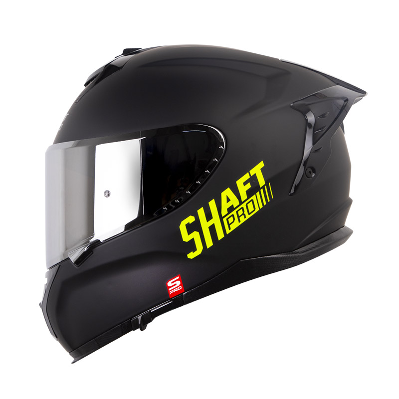 CASCO INTEGRAL SHAFT PRO 610 EVO DOBLE VISOR SOLID NEGRO AMARILLO