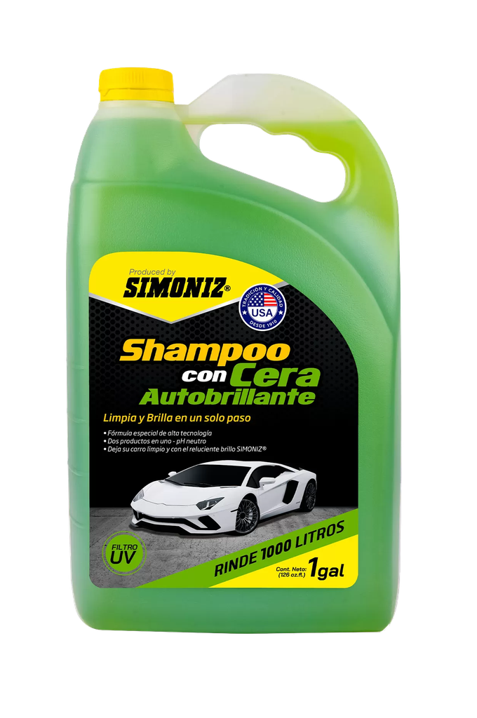 SHAMPOO SIMONIZ CON CERA AUTOBRILLANTE 1GL