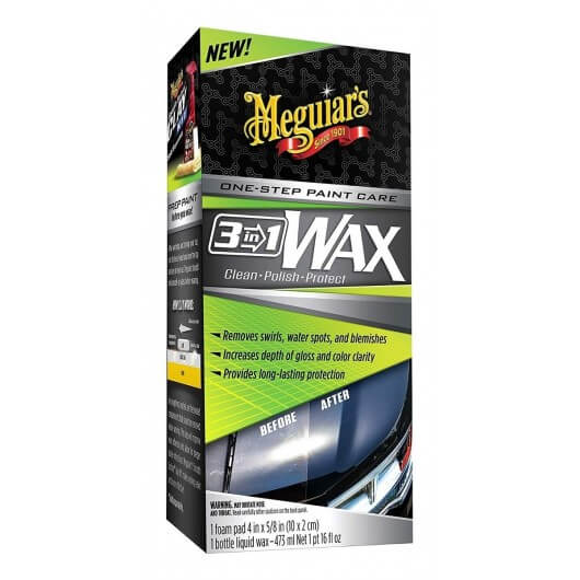 [G191016] CERA MEGUIAR'S PARA PINTURA 3 EN 1 PROTEGE-RESTAURA Y BRILLA + ESPUMA SUAVE