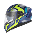 CASCO INTEGRAL X-WAY ACERBIS GRAPHIC AZUL AMARILLO BRILLO